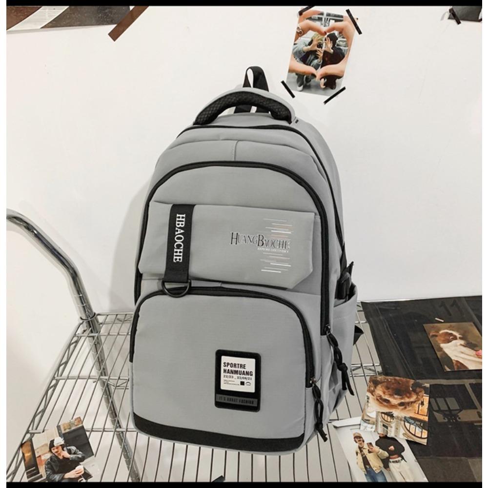 New backpack Korean version fashion junior high school student schoolbag women's simple large-capacity casual backpack travel bag