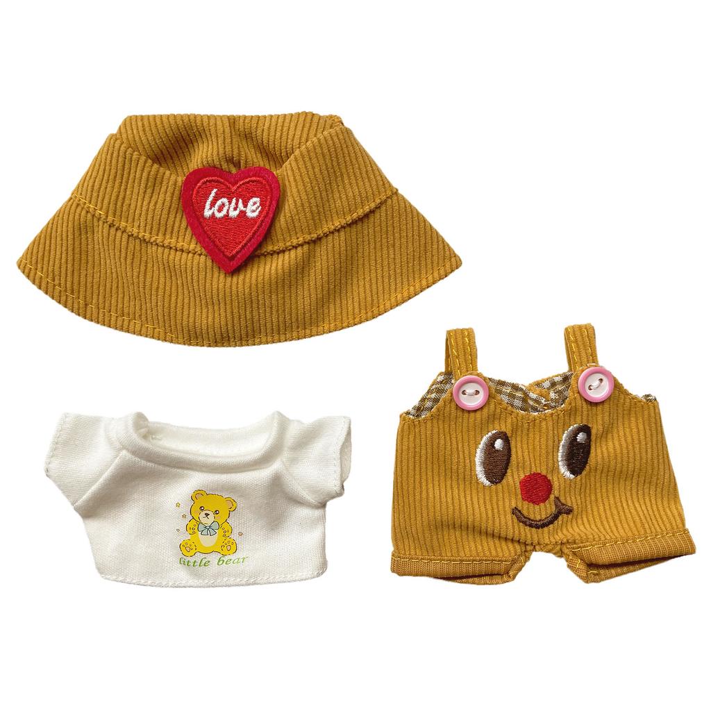 Cute Plush Doll Clothes, Cute Plush Dolll Clothes Suit for 6 Inches Labubu, Doll Clothes Accessories Set for Birthday Gifts