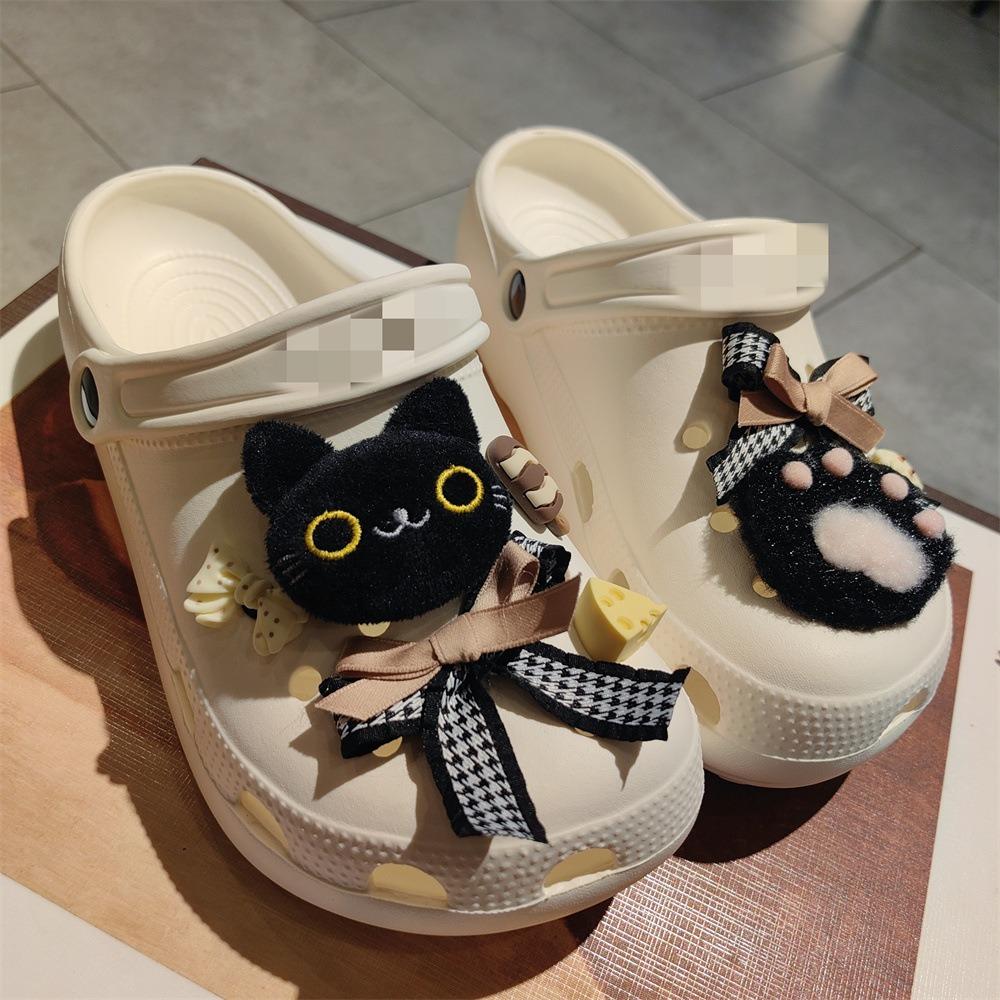 Shoe Charm for Crocs DIY 3D Plush Cartoon Animals Shoe Decoration Buckle for Croc Charms Hole Shoes Accessories