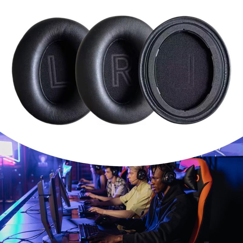 1 Pair Earpads Replacement Earpads Protein Leather Memory Foam Ear Pad Covers Replacement for WH305 Headsets