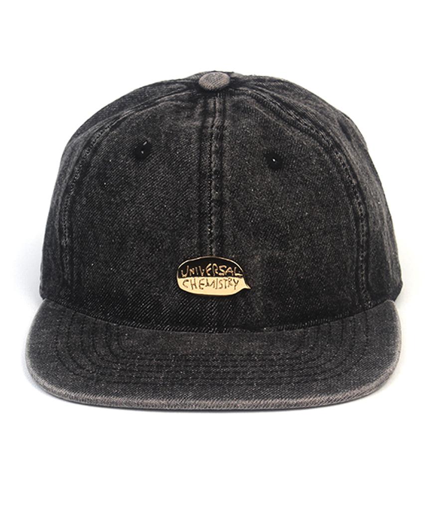 Yunibeosyeolkemiseuteuli Washing Black Denim Strapback Cap Denim Hat