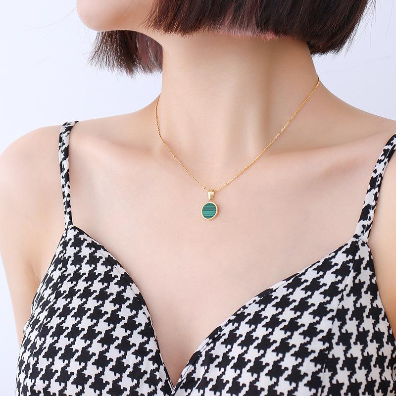 

Французский стиль геометрические белые морские ракушки акриловые ромбы квадратные круглые ожерелья ключицы цепи ювелирные изделия P423-5