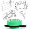 4Pcs Front Green Power Window Regulator Guide Roller Clip For Volvo 850 1993 - 1997 S70 V70 1998 - 2000 Automotive Goods 4493433