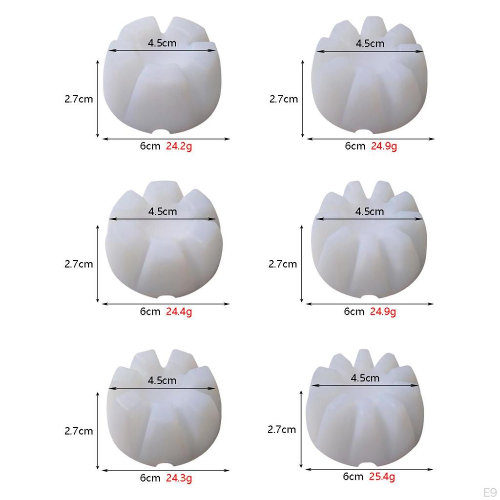 6 Pcs Reusable Flower Base Silicone Models Epoxy Resin Pouring Candle Making Crafts Handmade Cup