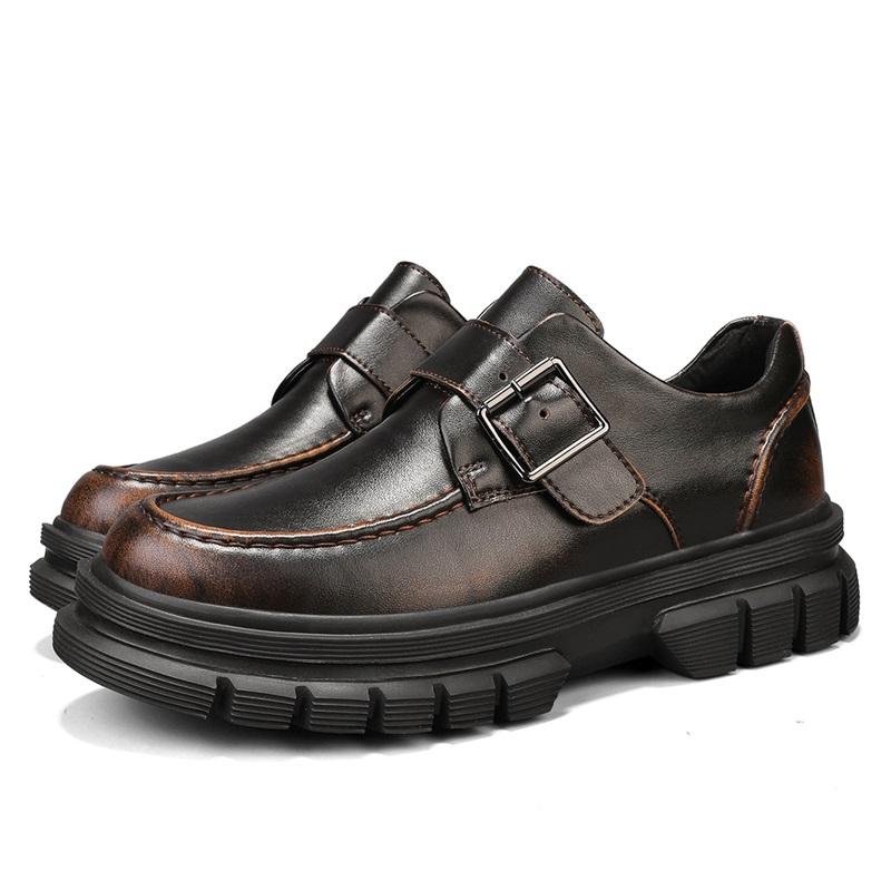 

Повседневная мужская обувь на толстой подошве в стиле ретро-джентльмена. Повседневная обувь для офиса, свадьбы, отдыха, бизнеса, вечеринки, молодежи. Черные туфли. 44 коричневый