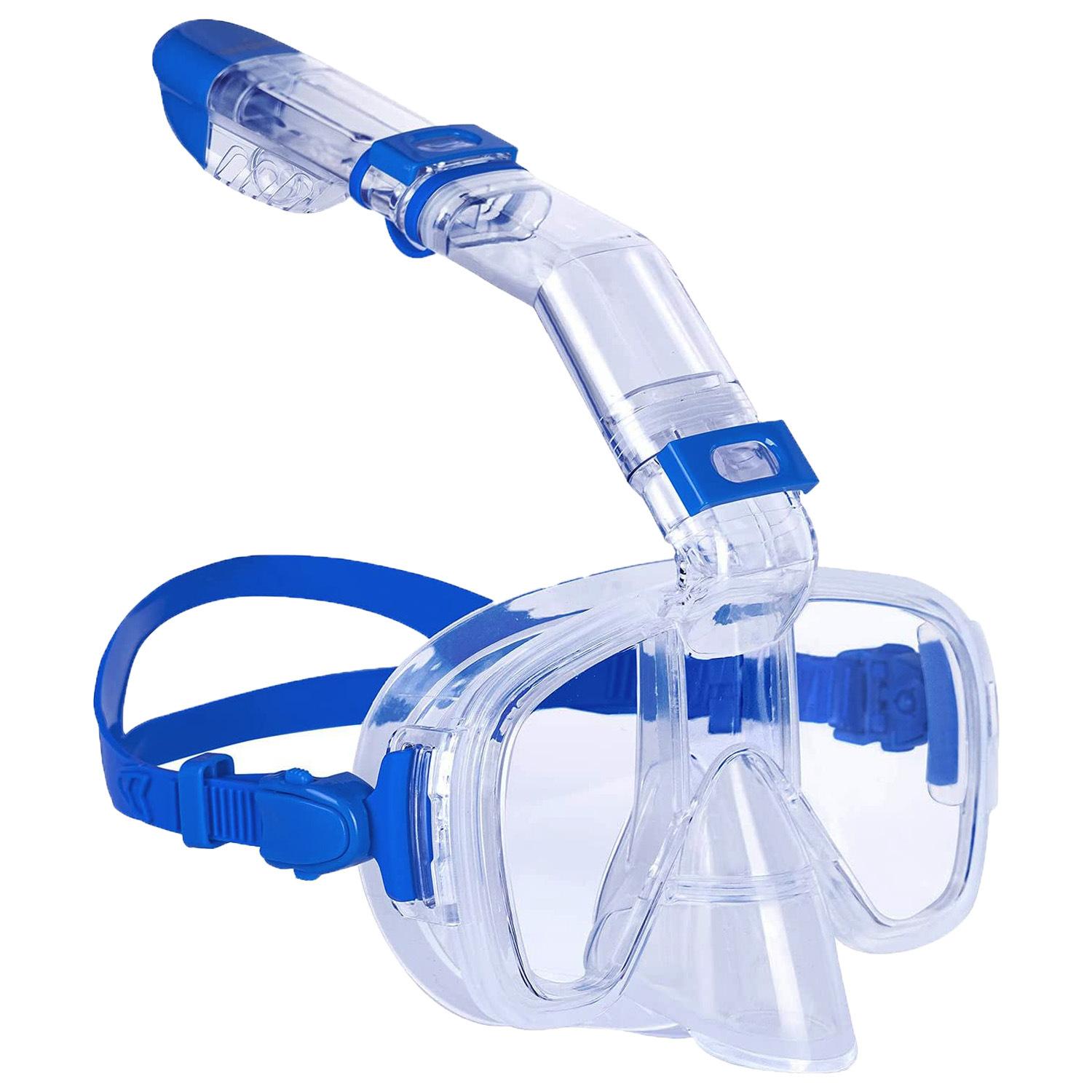 

Маска для дайвинга с широким обзором 180 градусов и защитой от запотевания, складная трубка, снаряжение для подводного плавания, для взрослых, маска для плавания и снорклинга, регулируемая посадка, удобный дизайн Standard прозрачный