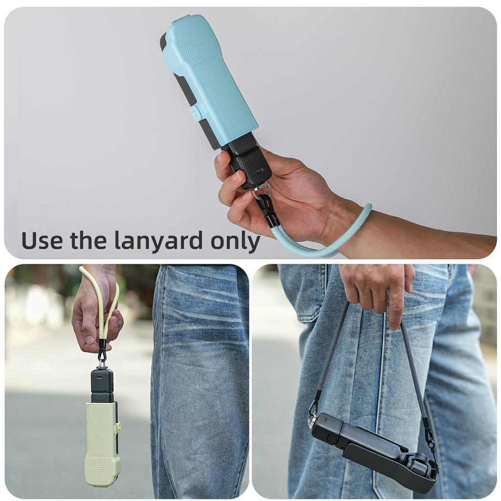 SUNNYLIFE OP3-GS022 For DJI Osmo Pocket 3 Multifunction Crossbody Lanyard Detachable Hand Strap