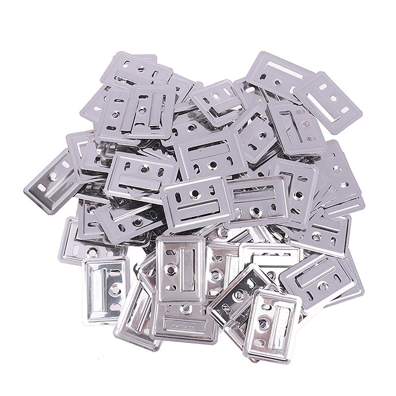 100Pcs/Sets Stainless Steel Wall Panel Buckle Hasp Clamp Fixing Piece Connector