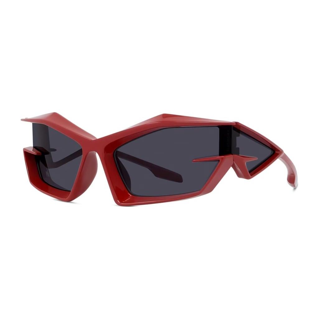 Givenchy Logo Mirrored Irregular Sunglasses Women sunglasses GV40049U6966A 69,Red
