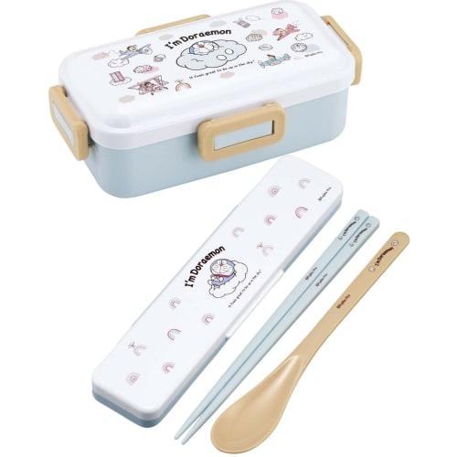 Skater Chopstick Spoon Combination Set 18cm Antibacterial Treated Lunch Box for Adults Comes with Silicone Cushion and Doesn't Make a Sound Made In Ja