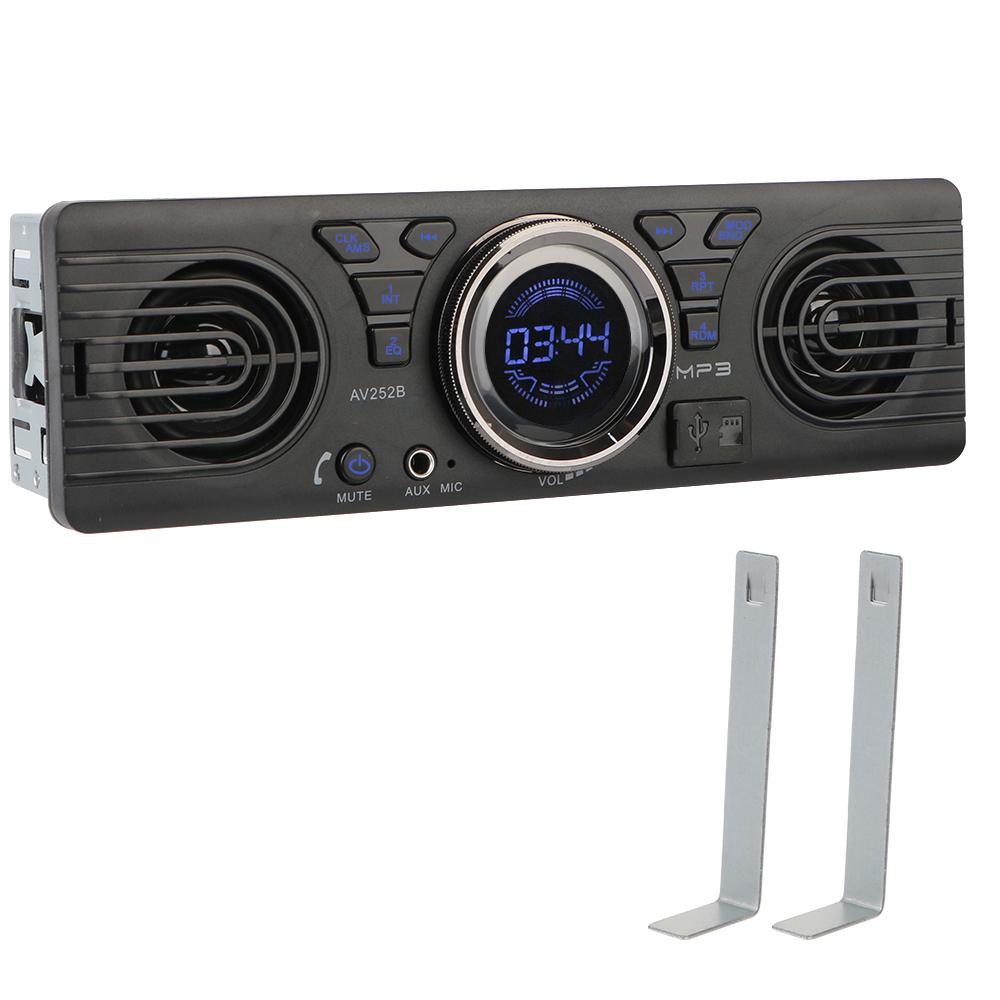 

USB TF Card MP3 Player Bluetooth Hands-free FM Audio Digital Clock Auto-radio Built-in 2 Speakers Car Radio AUX Input 1 Din чёрный