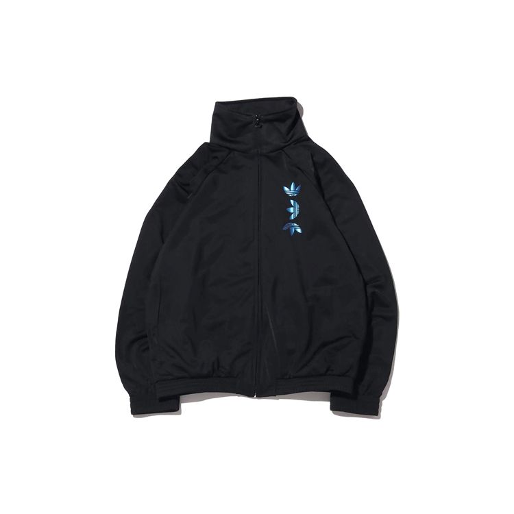 adidas Αυθεντικά Ζακέτα Προπόνησης Zeno Με Εκτύπωση Λογότυπου στην Πλάτη Και Όρθιο Γιακά Ανδρικές Ζακέτες Μαύρο FS7333