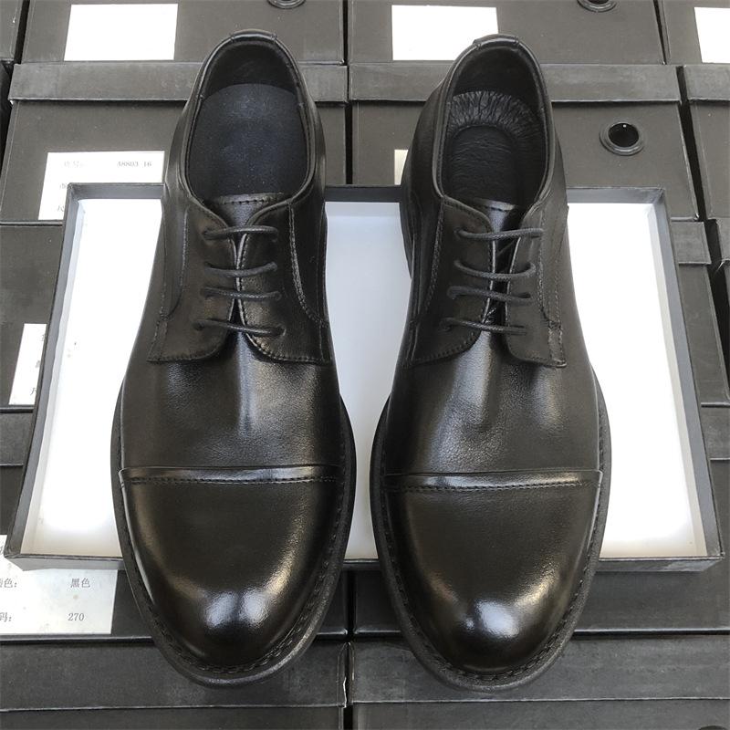 

Мягкая подошва, мягкая поверхность, тройной сустав, кожаные туфли, мужские деловые, дышащие, повседневные, костюмные, мужские, свадебные туфли для жениха 44 чёрный