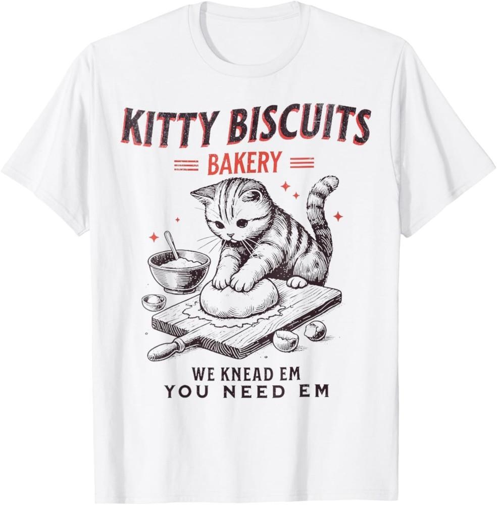 

Kitty Biscuits Bakery We Knead Em Cat Lover Gift T-Shirt Unisex T-Shirt M