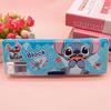 Disney Stitch Pencil Case, Large-capacity Creative Pencil Case, PVC Material, Fashionable Anime Style