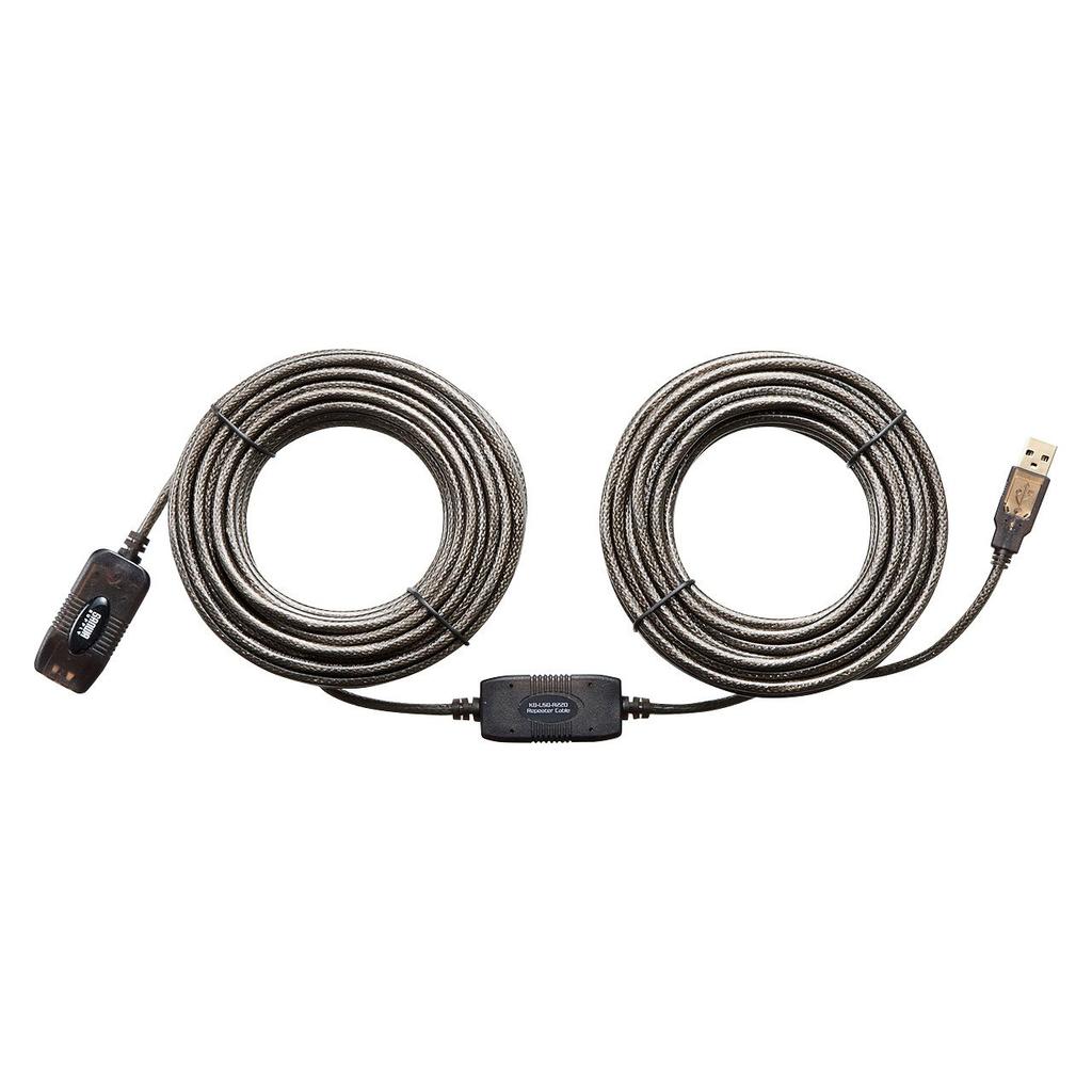 SANWA SUPPLY 20m Extension USB Active Repeater A Male To A Female KB-USB-R220 2.0 Cable,