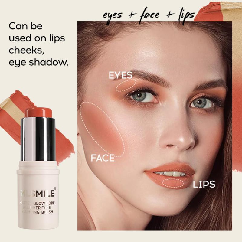 7-color Sandwich Blush Stick, Naturally Brightening And Easy-to-pigment Highlight Stick, Two-color Blush Cream