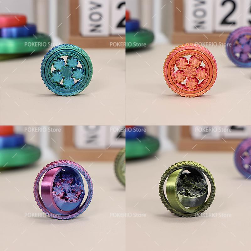 Hot 3D Fidget Spinner Rotating Ball Toy Creative Fingertip Gyroscope Gravity Rotation Anxiety Relief Novelty Decompression Toy