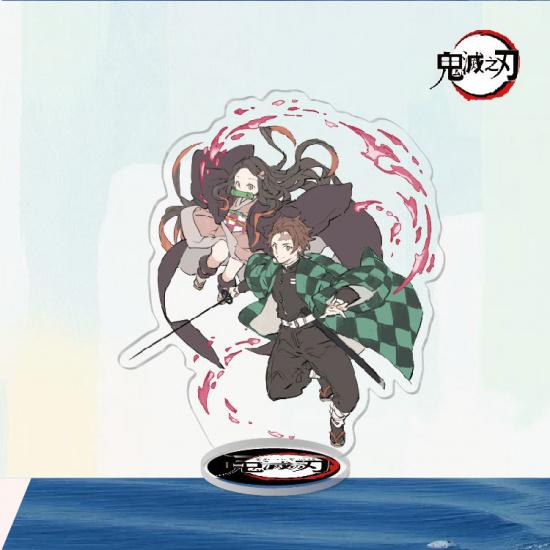 Anime Peripheral Kimetsu No Yaiba Tanjirou Nezuko Yi Zhi Fu Butterfly Endure Acrylic Standing Sign Decorative Ornaments