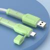 2 Stück Datenkabel-Schutzhülle Silikon-Kabelschutz Kabelaufwickler 2 in 1 Schutzabdeckung Staubdichte Ladekabel-Organisation