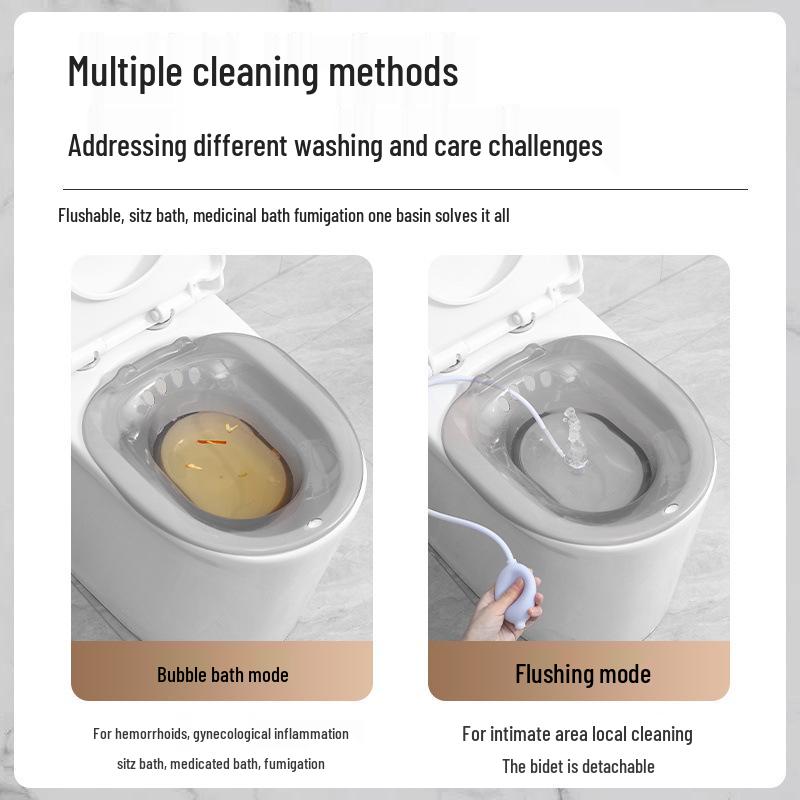 Large Bidet Basin for Women & Men - Ideal for Washing, Pregnancy Comfort, Soothing Hemorrhoids, and Easy Cleaning.