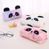 New Plush Gradient Panda Pencil Case Cute Cartoon Storage with Large Capacity Student Stationery Festival Gifts