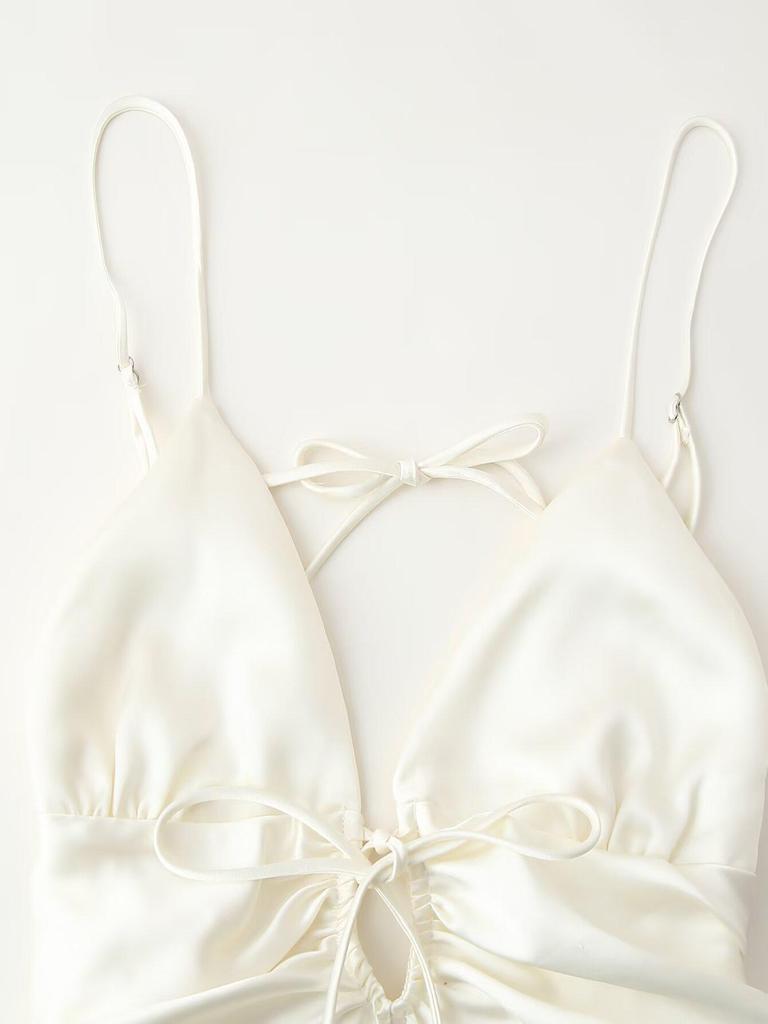 Spring/Summer 2025 European & American Sexy Hollow Silk Satin Dress for Women