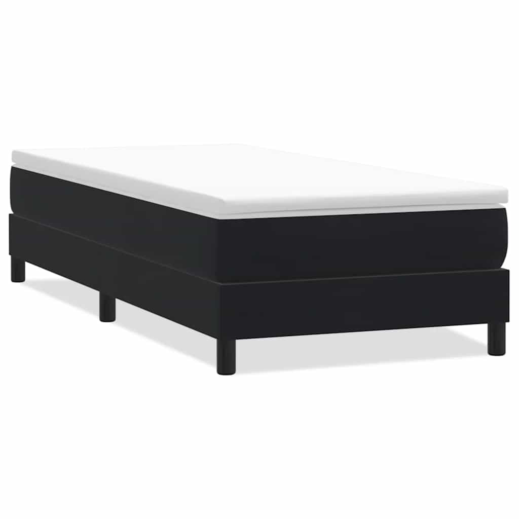 Łóżko Box Spring Bez Materaca Czarne 80X210 Cm Aksamit