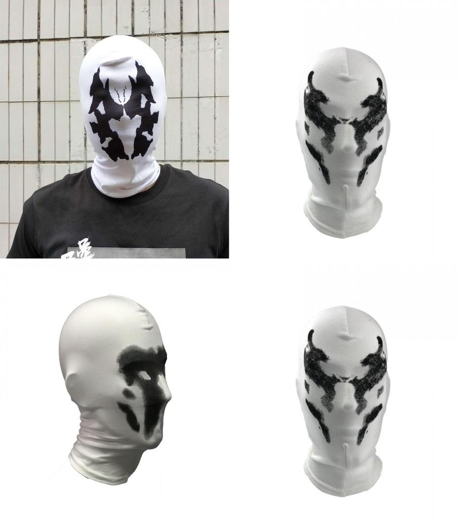 2020 Watchmen Rorschach Mask Cosplay Hooded Face Covering For All Seasons And Genders
