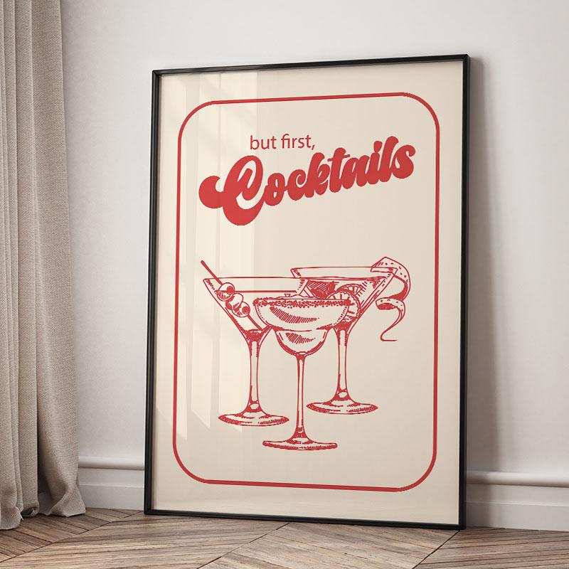 Moderne Trendige Pasta Kaffee Wein Wandkunst Drucke Leinwand Malerei Vintage Poster Bilder Für Caff Büro Küche Club Heimdekor