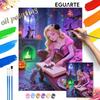 Princess Reading Magic Book Oil Paint by Numbers Painting Kit Hand Painted Home Decor Gift