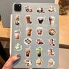 50Pcs/Set Coffee Lovers Sticker Self-adhesive Waterproof PVC DIY Phone Cover Cup Luggage Skateboard Laptop Scrapbook Graffiti Decal Kit