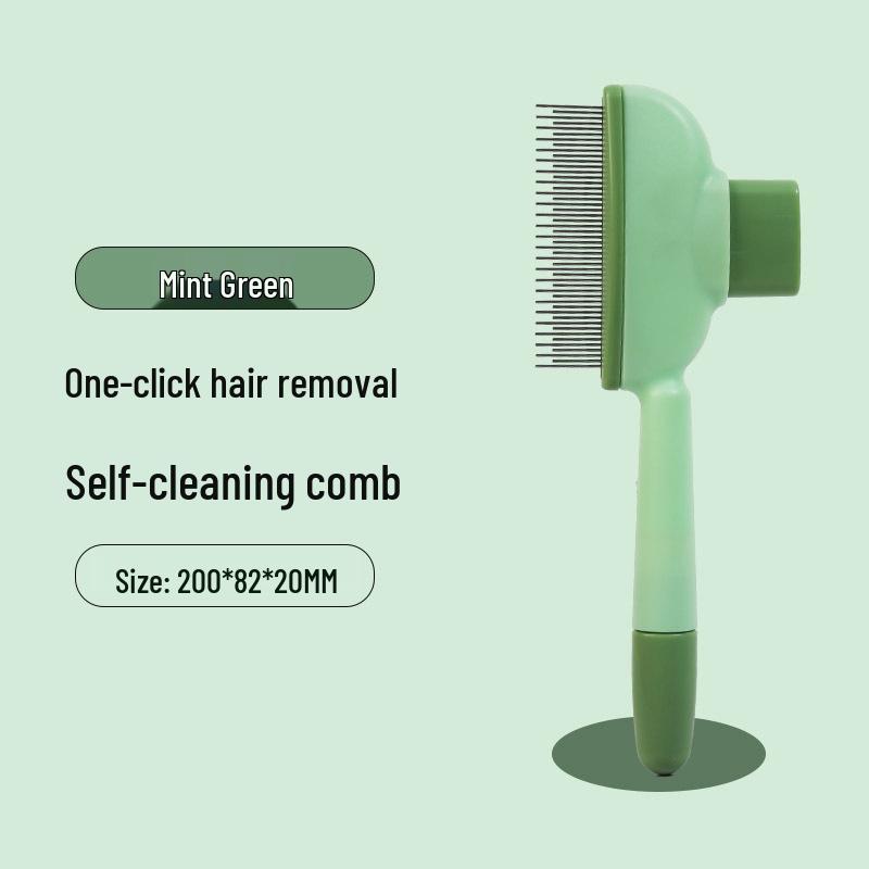 Cross-Border Self-Cleaning Pet Comb: Detangles and Removes Loose Hair for Cats and Dogs
