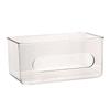 Transparent Storage Box Wall Mounted Tissue Box Large Capacity Disposable Mask Holder Free-Punching For Home Office
