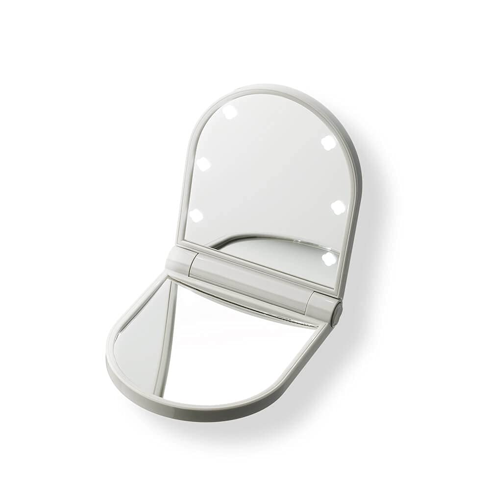 

KOBAKO Cosmetic Mirror with LED Approximately 10x Magnifying Adjustable KAI KAI Battery Operated KAI KAI PQ3408 Light, Life-size Mirror, Glass, Angle,