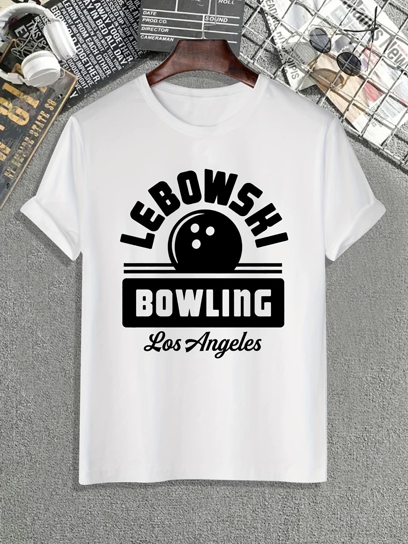 Bowling Lover Pattern Print Comfy Slightly Stretch TShirt 100 Cotton ONeck Short Sleeve Summer Casual Mens Tshirt Streetwear S