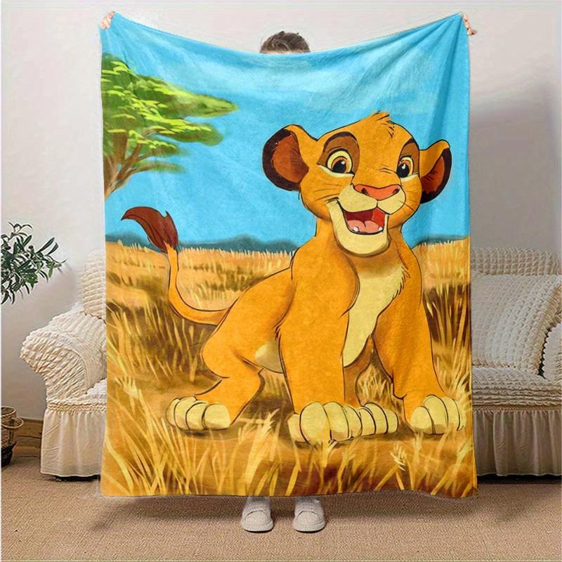 

1pc. Cartoon Lion King Blanket, Soft and Warm Home Decor for All Seasons, Perfect Gift for Friends and Family, Seasonal Throw Blankets for Couch, Bed, 130x150cm