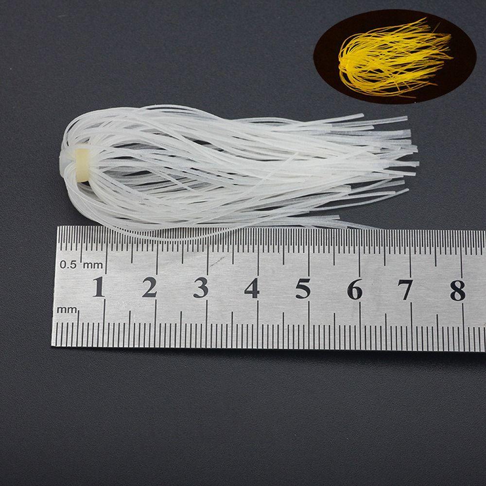 

Glowing Fishing Umbrella Skirts Luminous Silicone Jig Skirts Lure Silicone Skirts DIY Spinnerbaits жёлтый