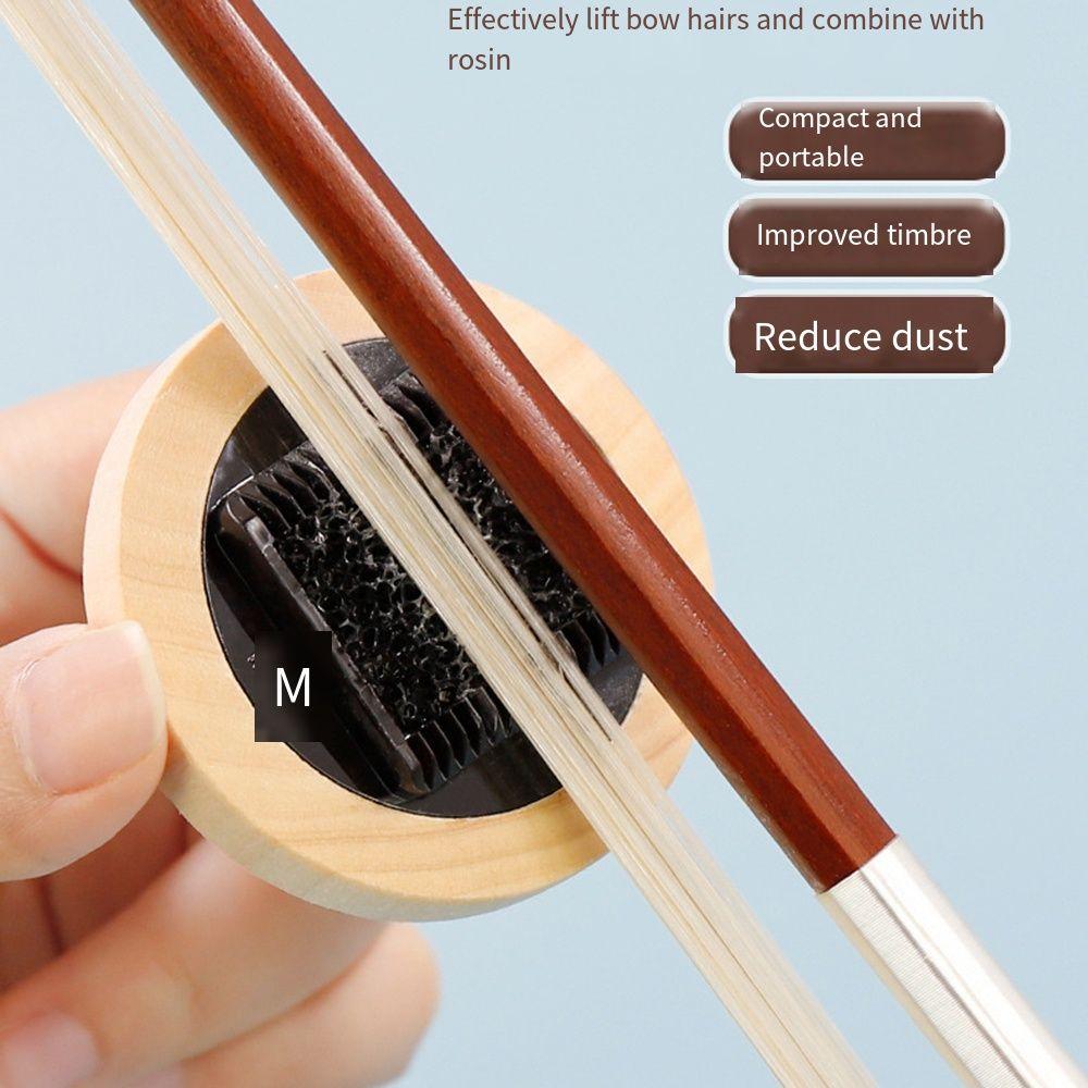 Wood Violin Bow Hair Brush Black Erhu Bow Brush Cleaning Tool Violin Bow Tail Comb  Students Use