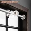 2Pcs Wood Curtain Rod Support Bracket Double Holder Wall Mounted Decorative Window Drapery Rod Holders Brackets for Heavy