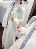 2025 Early Autumn Women's Color Block Hip Hop Slimming Short Jacket