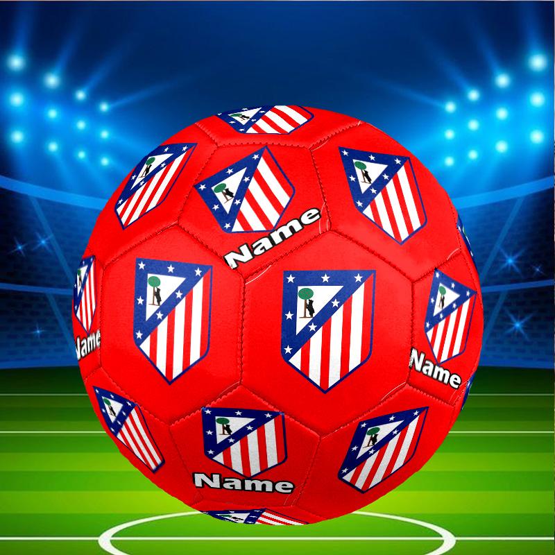 Custom Name Personalized Atletico Madrid-A Print Size 5 Soccer Ball Training & Match Football, for Team, Kicking, Gift for Football Enthusiasts