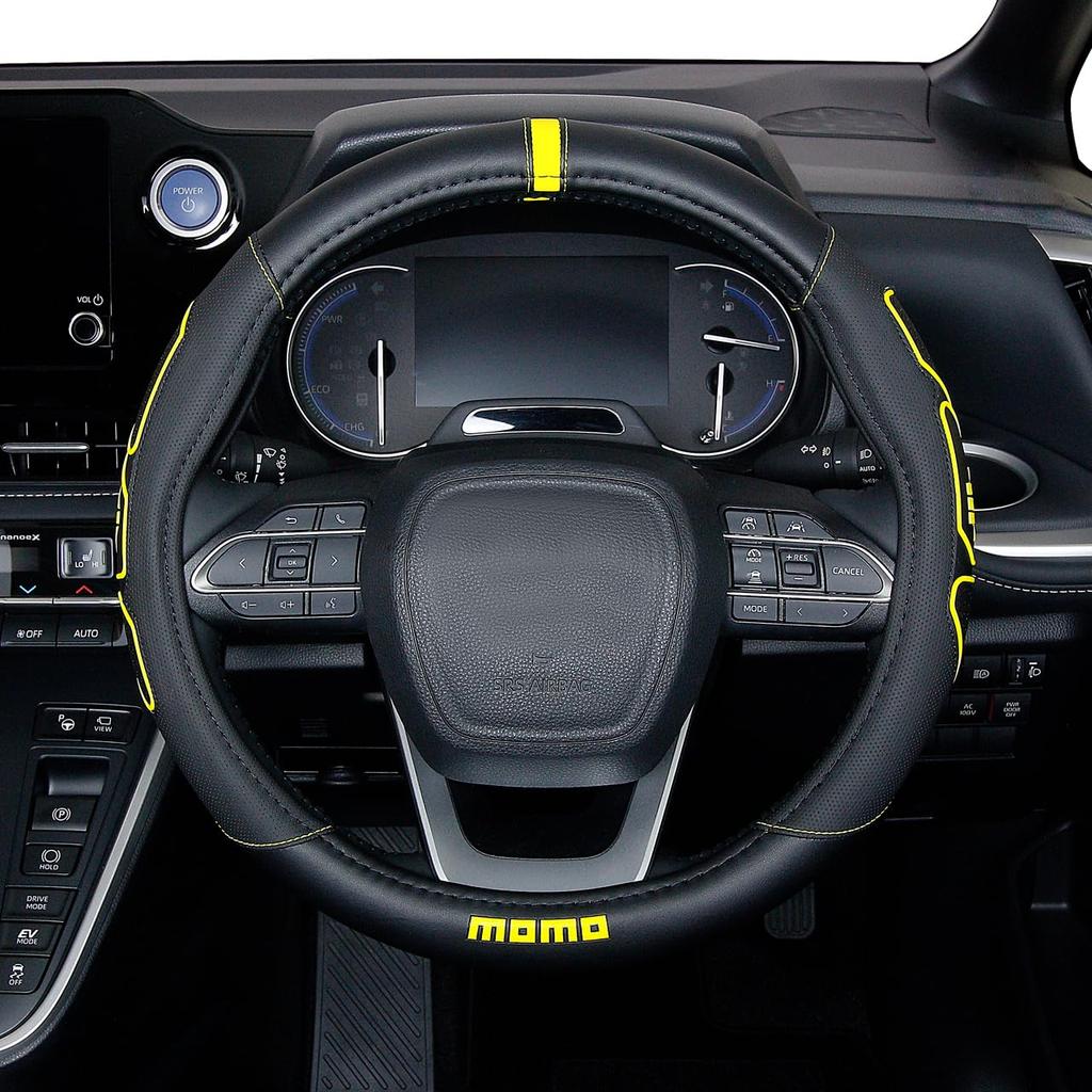 MOMO PROFILE Steering Wheel Cover, Italy, Milan, Size Small, Yellow