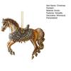 White Horse Acrylic Car Charm Christmas-Themed Ornament Car Rearview Mirror Decor Keychain Backpack Accessory