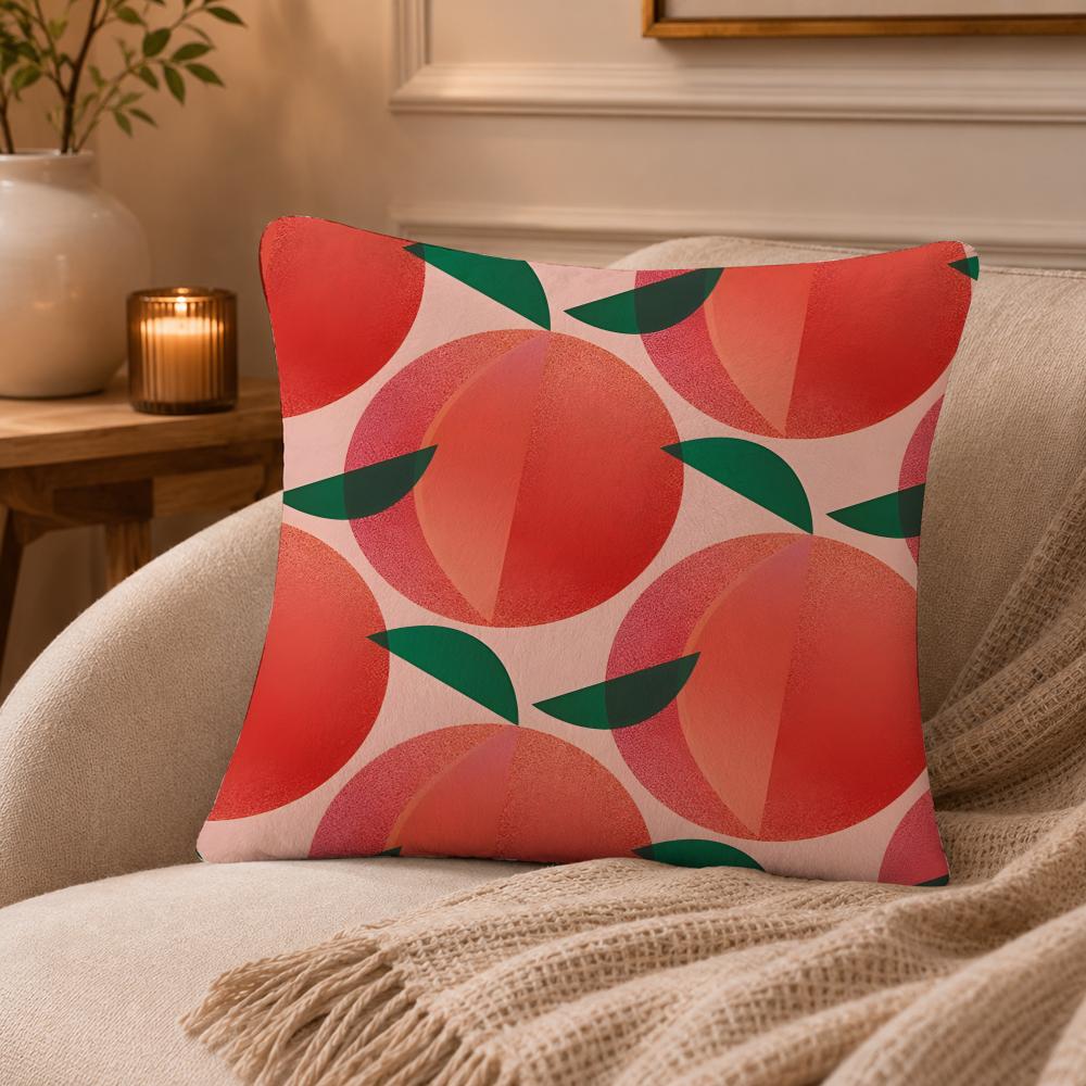 Peach Cushion Cover Anti-dustmite Pillowcase Invisible zipper silky short plush Sofa cushion cover