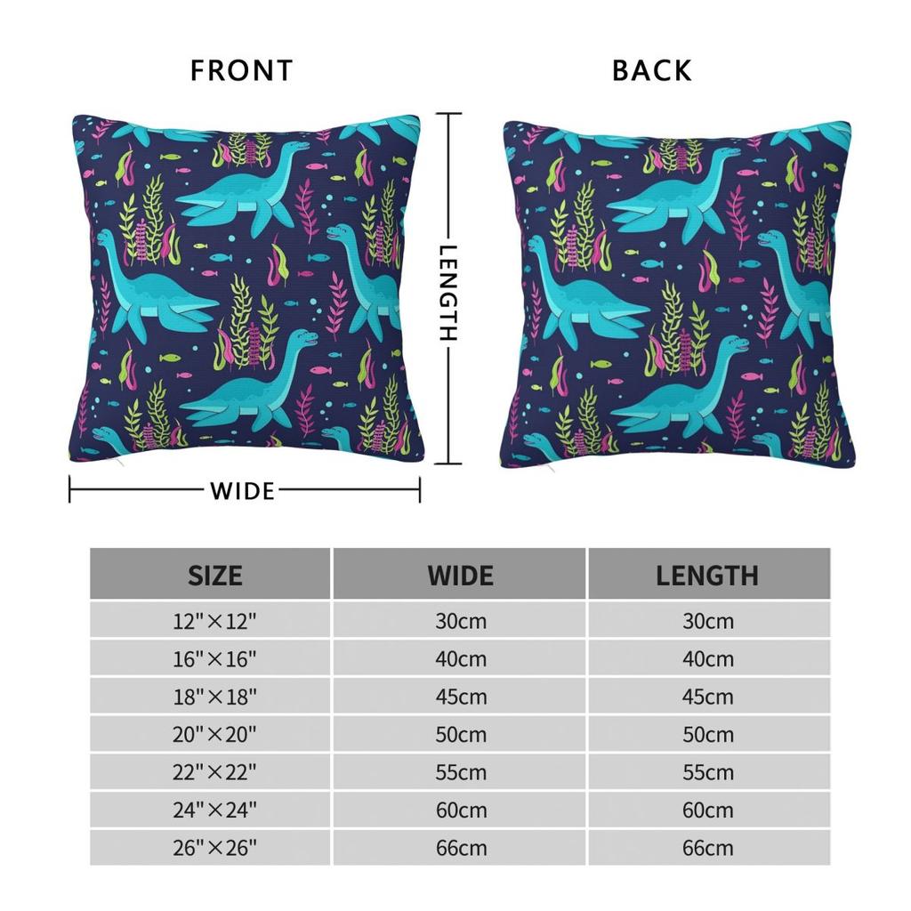 Hello Loch Ness Monster Pillowcase Polyester Linen Velvet Pattern Zip Decor Throw Pillow Case Sofa Seater Cushion Cover
