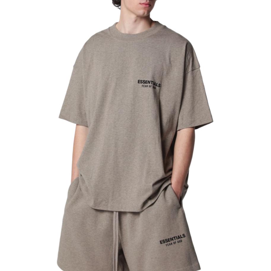 Fear of God Essentials T-shirt Classica Homestead Heather Unisex Top Beige 125AS264172F