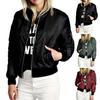 Warm Zipper Coat for Women Fall Jacket with Pockets Daily Wear Zip Up