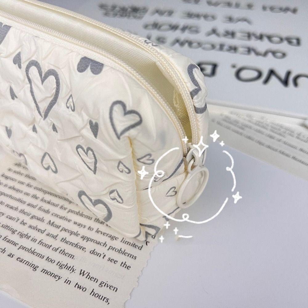 Large Capacity Pen Bag Love Print Pattern Storage Bag High Quality Cosmetic Bag Boys/Girls