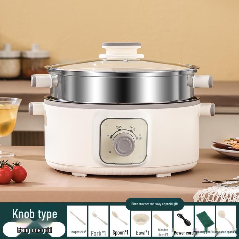 Three-Layer Electric Steamer: Multi-functional, Auto Power-off, Large Capacity, Timer, Multi-layer Hot Pot, Steaming Basket for Cooking Stainless Steel Electric Steamer